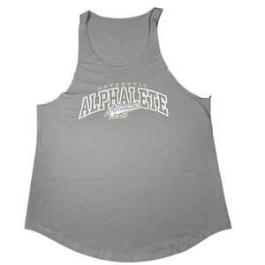 Alphalete Athletics Men Grey Authentic Stringer Tank Top Gym Bodybuilding XL NWT